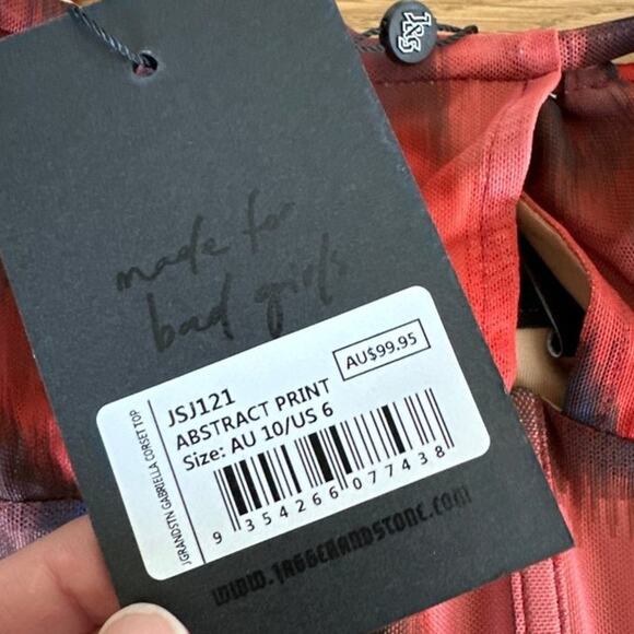 Jagger & Stone Gabriella Corset Top in Red - NWT - Picture 6 of 8